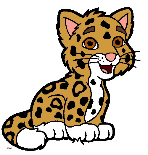 Adorable Jaguar Cub Illustration - Free Clipart for Kids & Educators