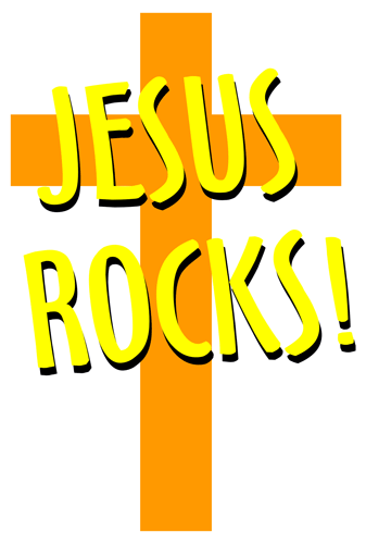 Jesus Rocks! - Vibrant Faith-Inspired Graphic for Worship & Outreach