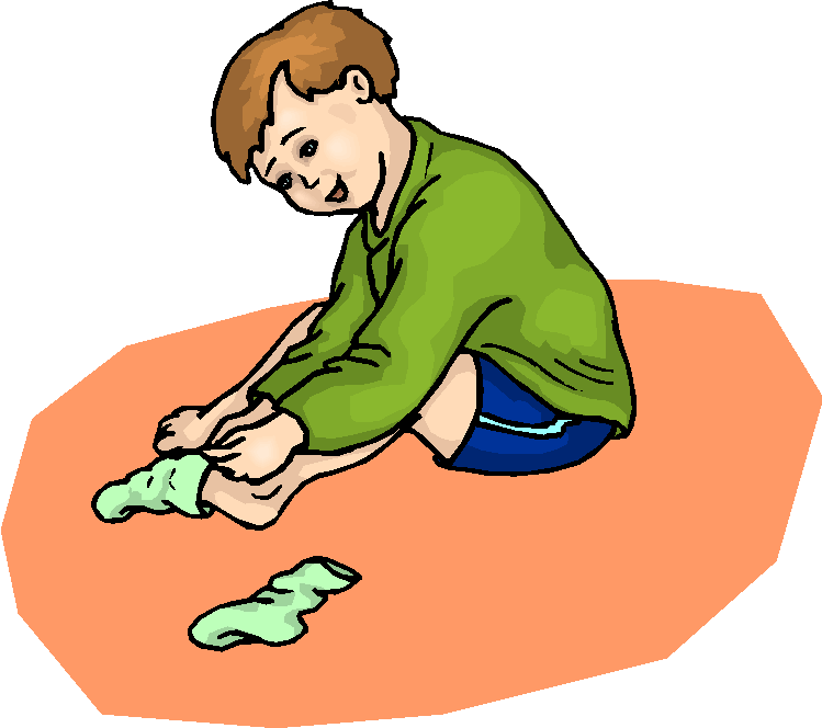 putting on socks clipart - Clip Art Library