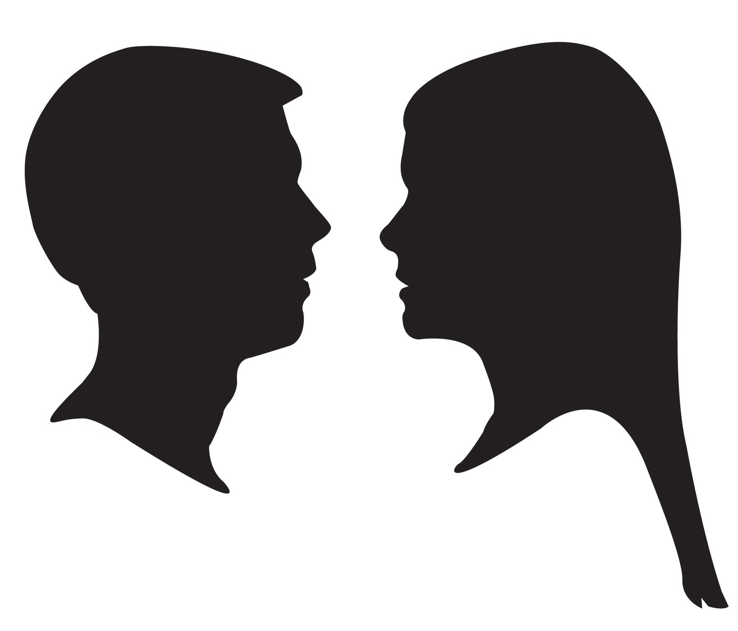side view of face silhouette