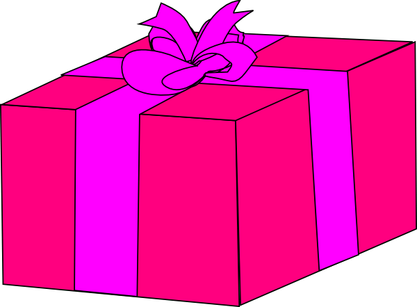 Pink Gift Box Clip Art 