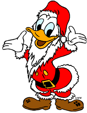 Donald Duck in Santa Costume - Festive Disney Holiday Character