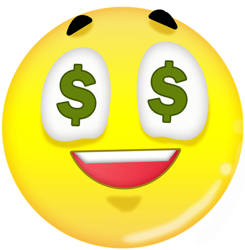 Smiley Face With Money - Clip Art Library
