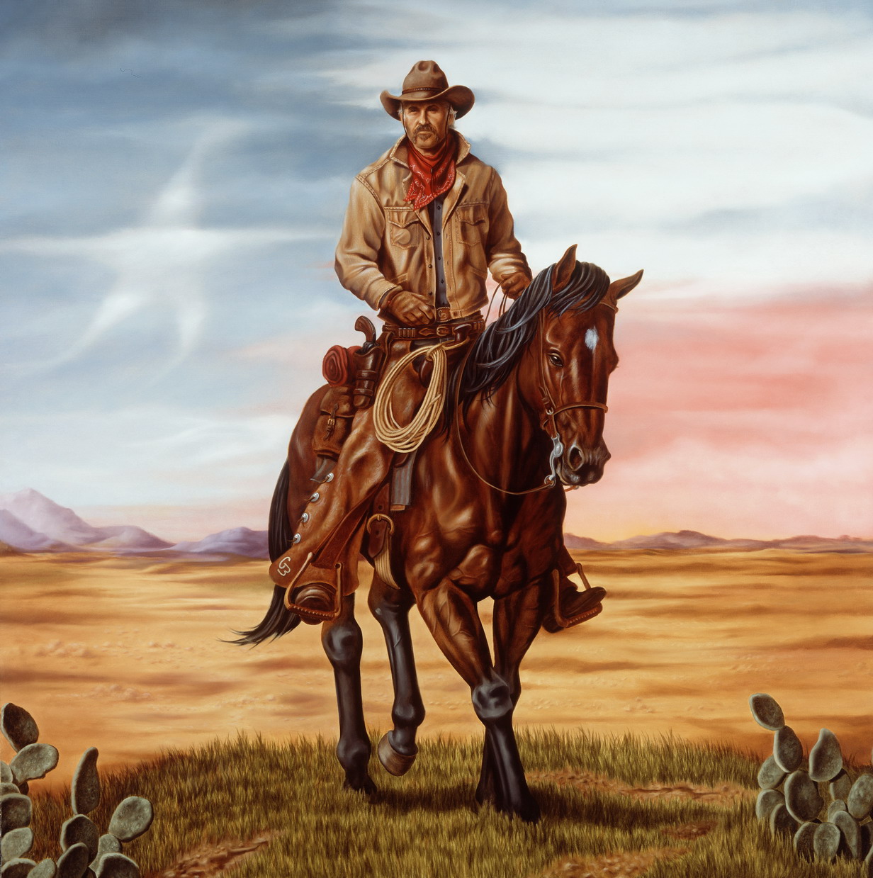 Old West Cowboy Paintings - Clip Art Library