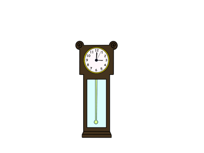 Grandfather Clock Illustration - Timekeeping Elegance & Vintage Design