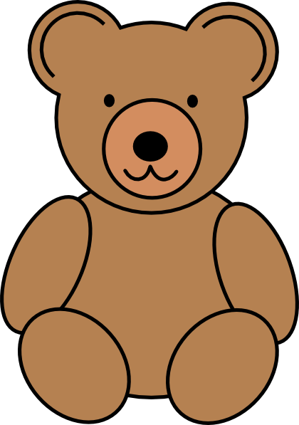 Brown Bear Black And White Clipart