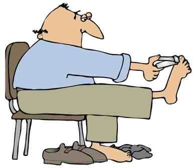 Foot Care Routine Illustration - Applying Foot Cream for Comfort and Health
