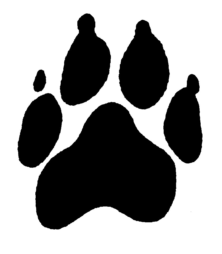 Canine Paw Print Silhouette - Free Vector Graphic for Wildlife & Pet Content