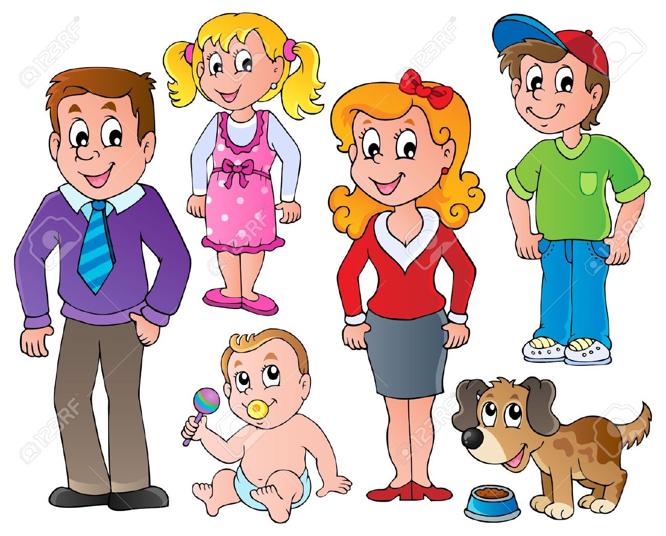 family members cartoon - Clip Art Library