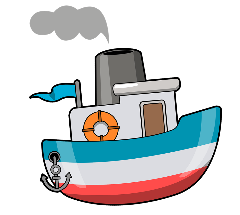 Cartoon cruise ship clipart