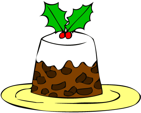 Classic Christmas Pudding with Holly Garnish - Festive Holiday Dessert