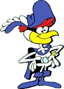 Musketeer Duck Cartoon Character - Classic Animated Hero