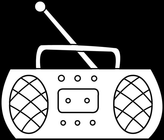 Vintage Boombox Illustration - Retro Portable Radio Design