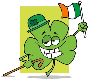St. Patrick’s Day Shamrock Mascot - Festive Irish Celebration Clipart