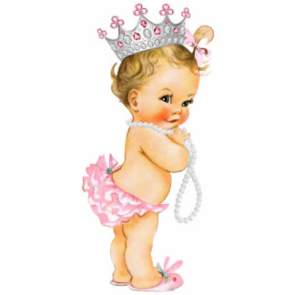 Vintage baby princess clipart