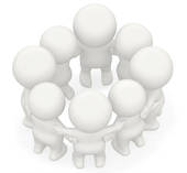 Team Collaboration Circle - Visual Representation of Unity & Cooperation