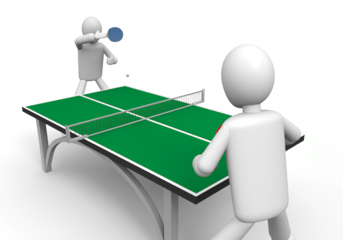 Table Tennis Game Illustration - Interactive Sports Activity Visual