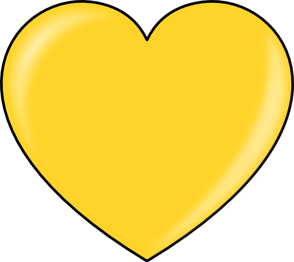 gold heart clipart