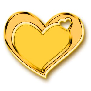 Gold Heart Pet ID Tag - Elegant & Durable Customizable Tag