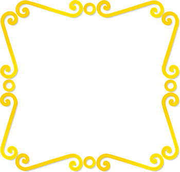 Decorative Yellow Swirl Frame for Digital Design & Print Projects