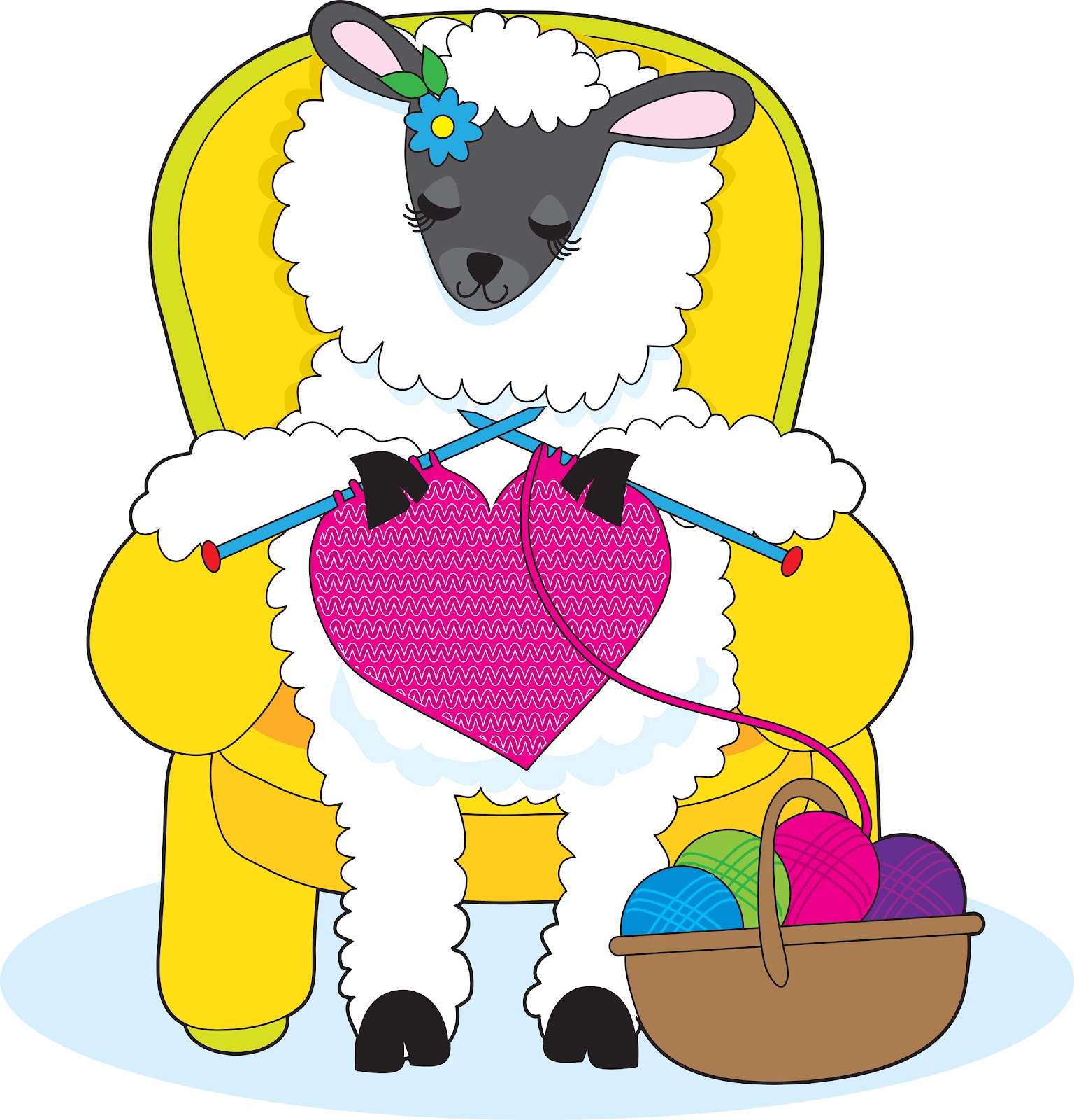 Knitting Clipart Crochet Clipart Sheep Clip Art Png Watercolor | The ...