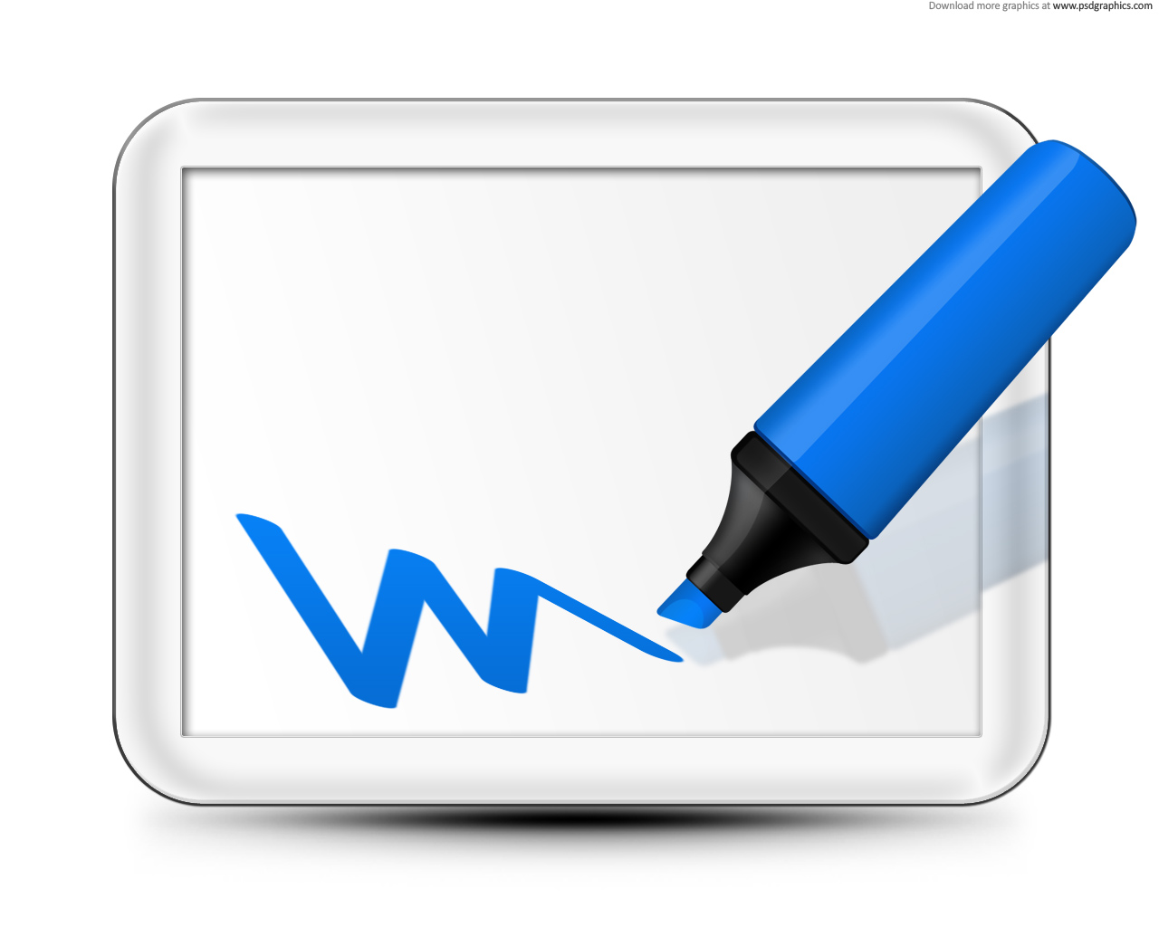 Highlighter Drawing On Notepad Editable Graphic Icon 3007413 