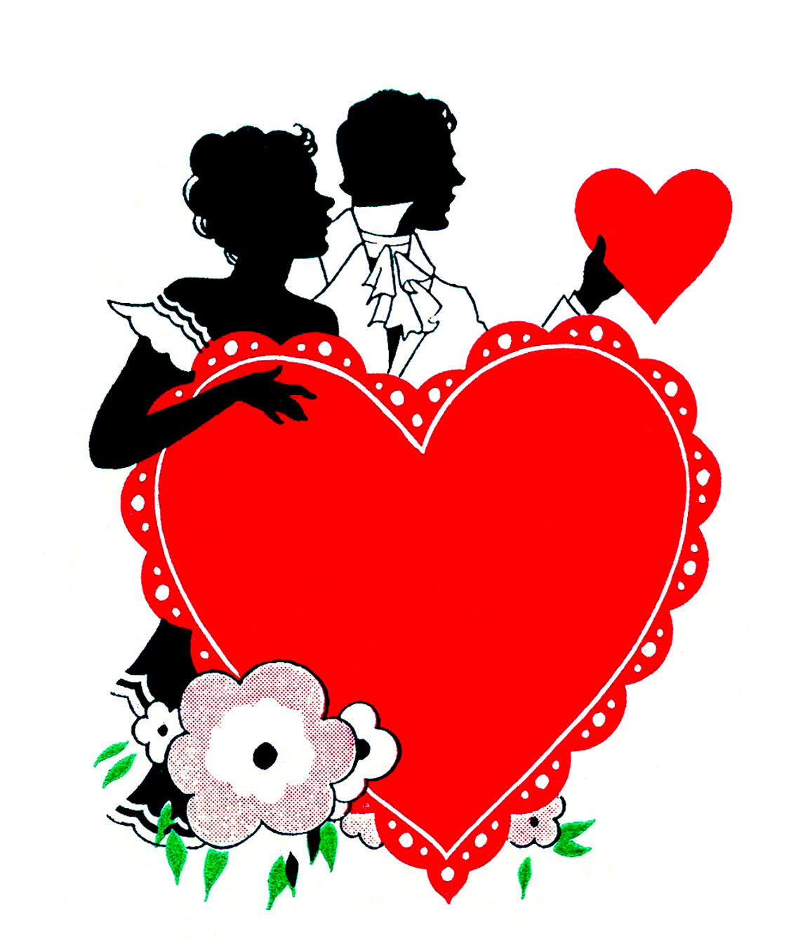 couple dancing clipart black and white heart