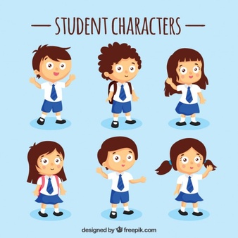 Student Characters Illustration - Free Vector Clipart for Education & School Themes