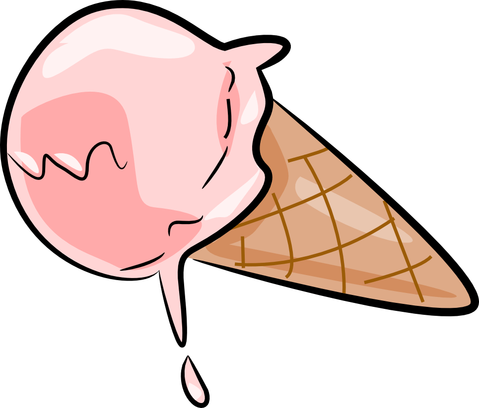 melting ice cream cone clip art