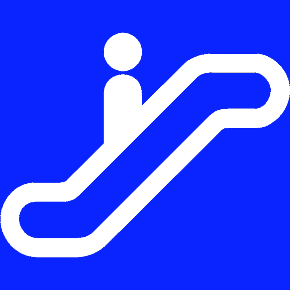 Escalator Accessibility Icon - Public Transport & Building Signage