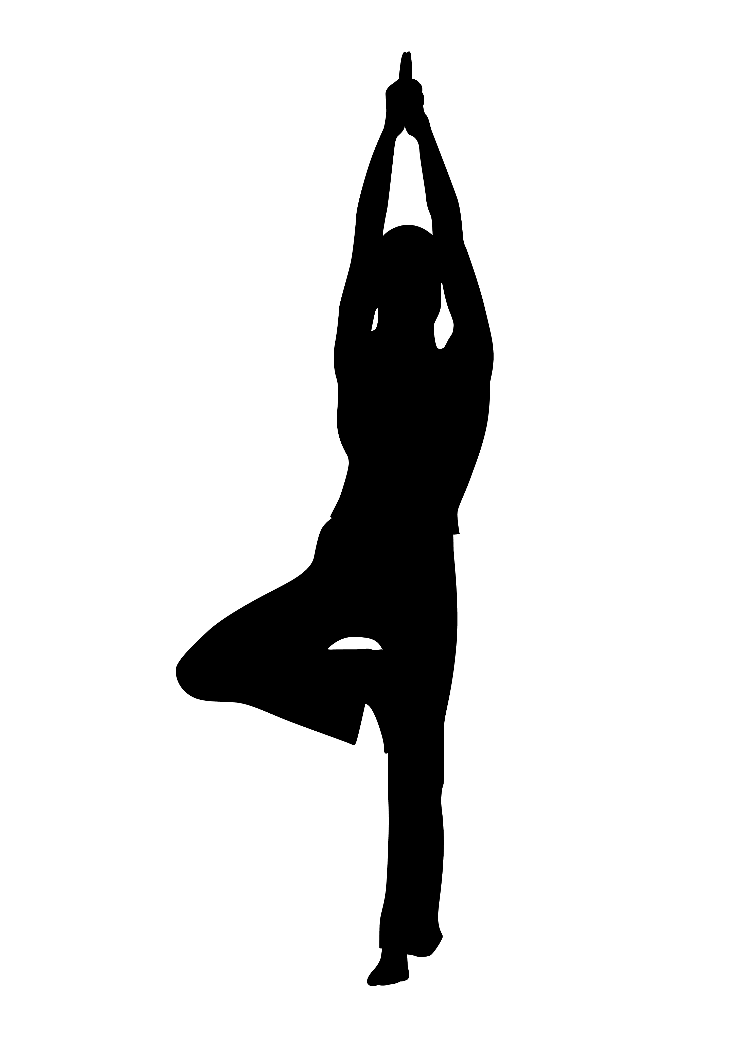 White Silhouette Fitness Clipart