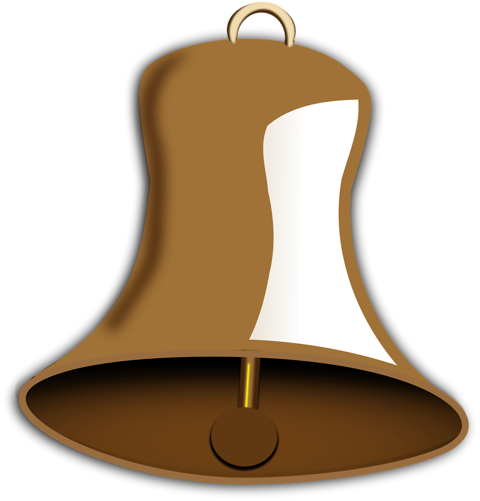 Bell vector clipart transparent background