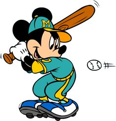 baseball mickey mouse - Clip Art Library