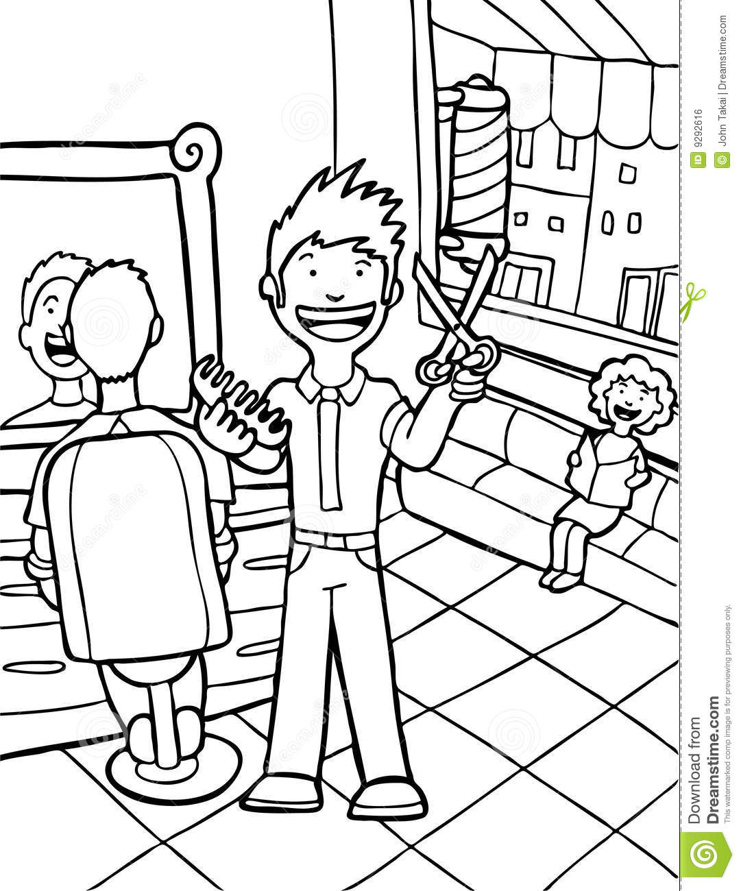 Barber shop clipart black and white