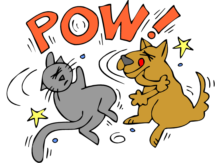 cats and dogs fighting clipart - Clip Art Library