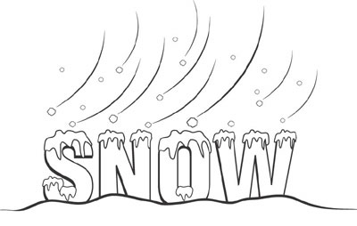 Snow Illustration - Free Coloring Page for Winter Activities