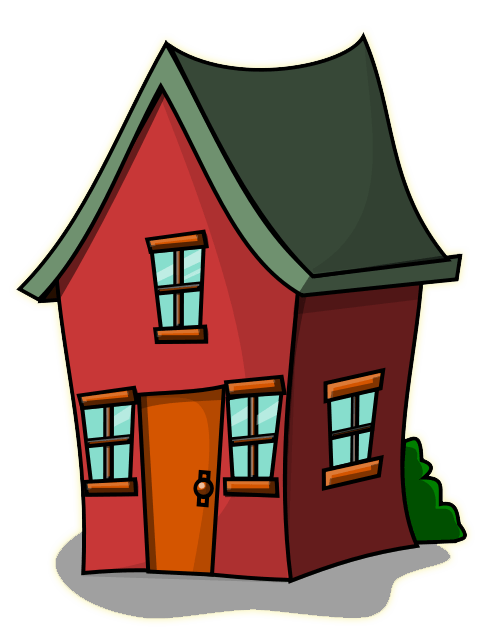 Small cottage house transparent clipart