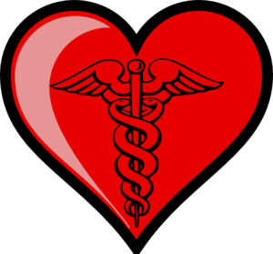 Heart with Caduceus Symbol - Medical Care and Compassion Icon