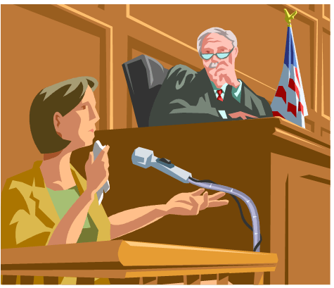 defendant in court clipart