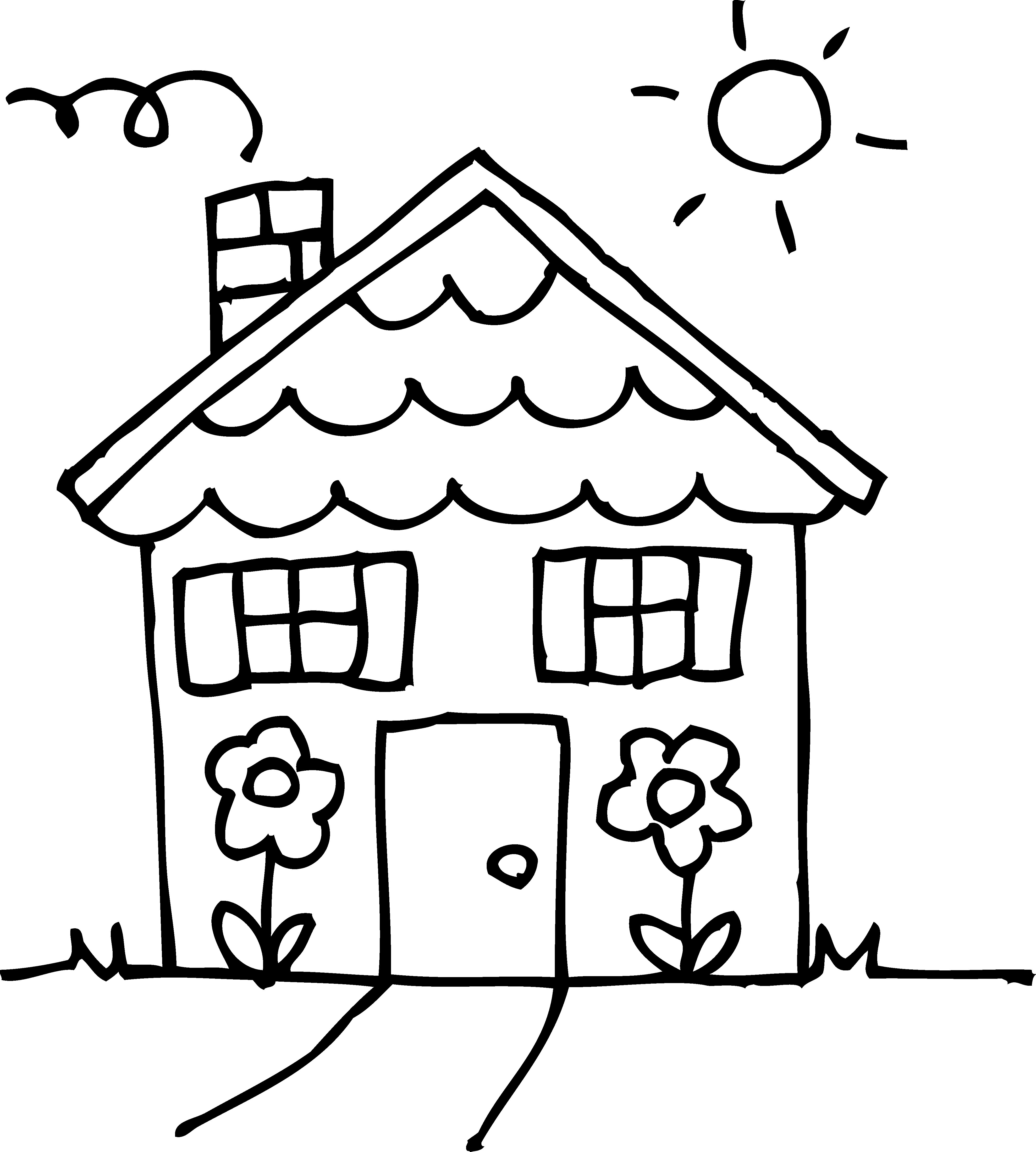 Clip Art Black And White House Clip Art Library