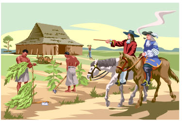 Colonial Encounter in the Americas - Historical Illustration