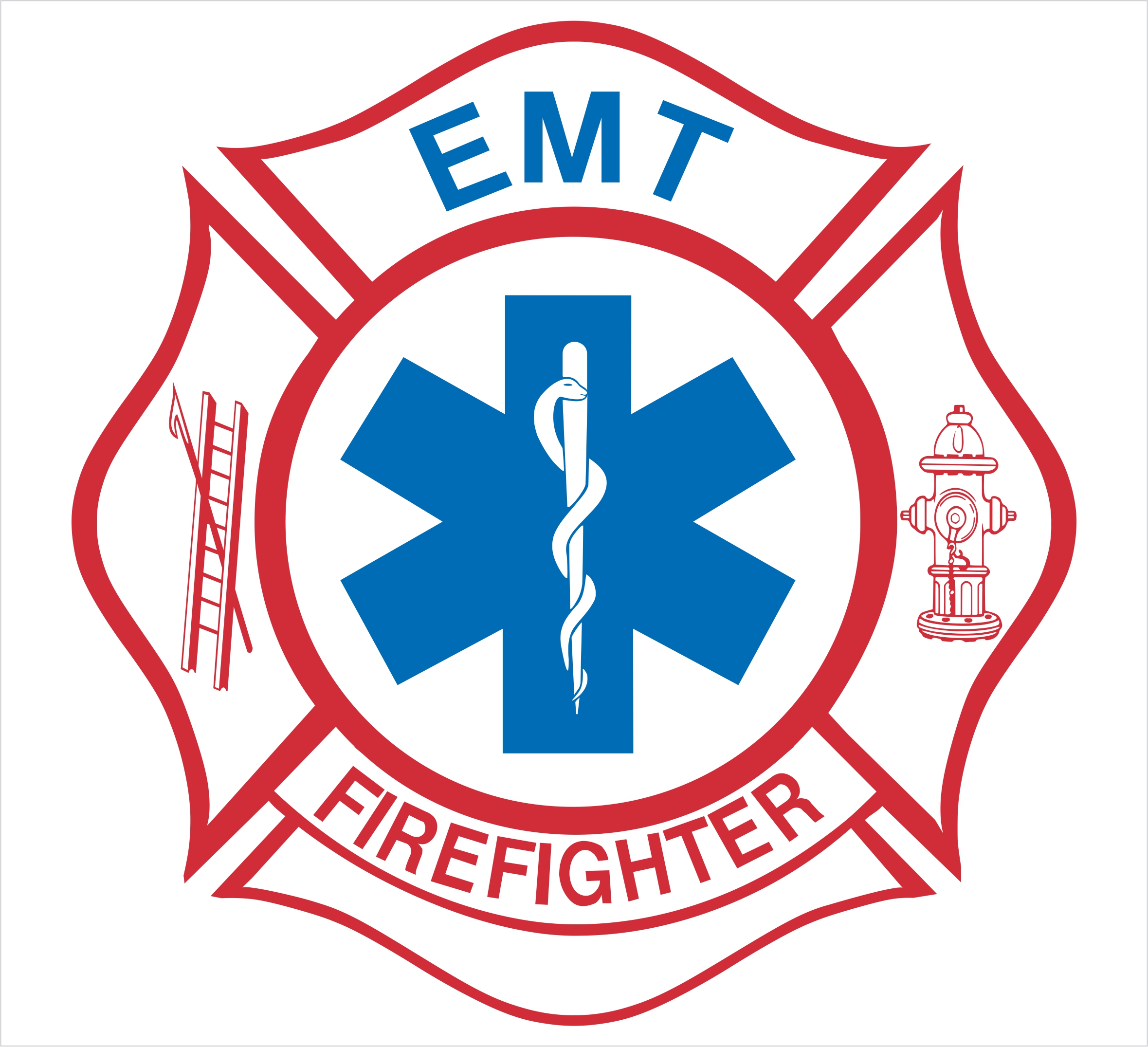 Star of life flat line clipart