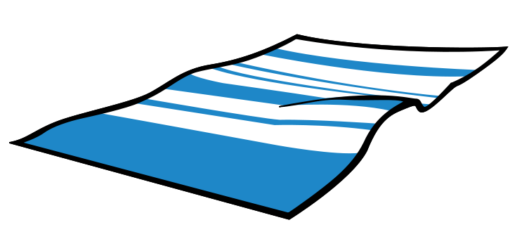 Waving Striped Fabric Illustration - Dynamic Vector Design