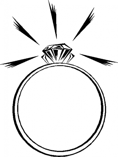 Ring clipart black and white