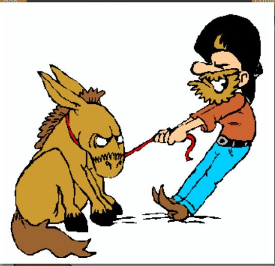 stubborn mule - Clip Art Library