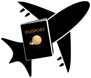 Travel Passport & Airplane Icon - Global Journey Symbol