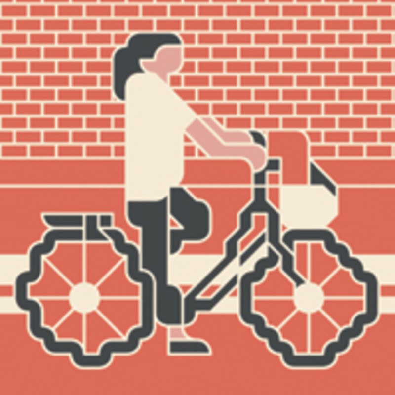 Urban Cycling Illustration - Sustainable Transport Art