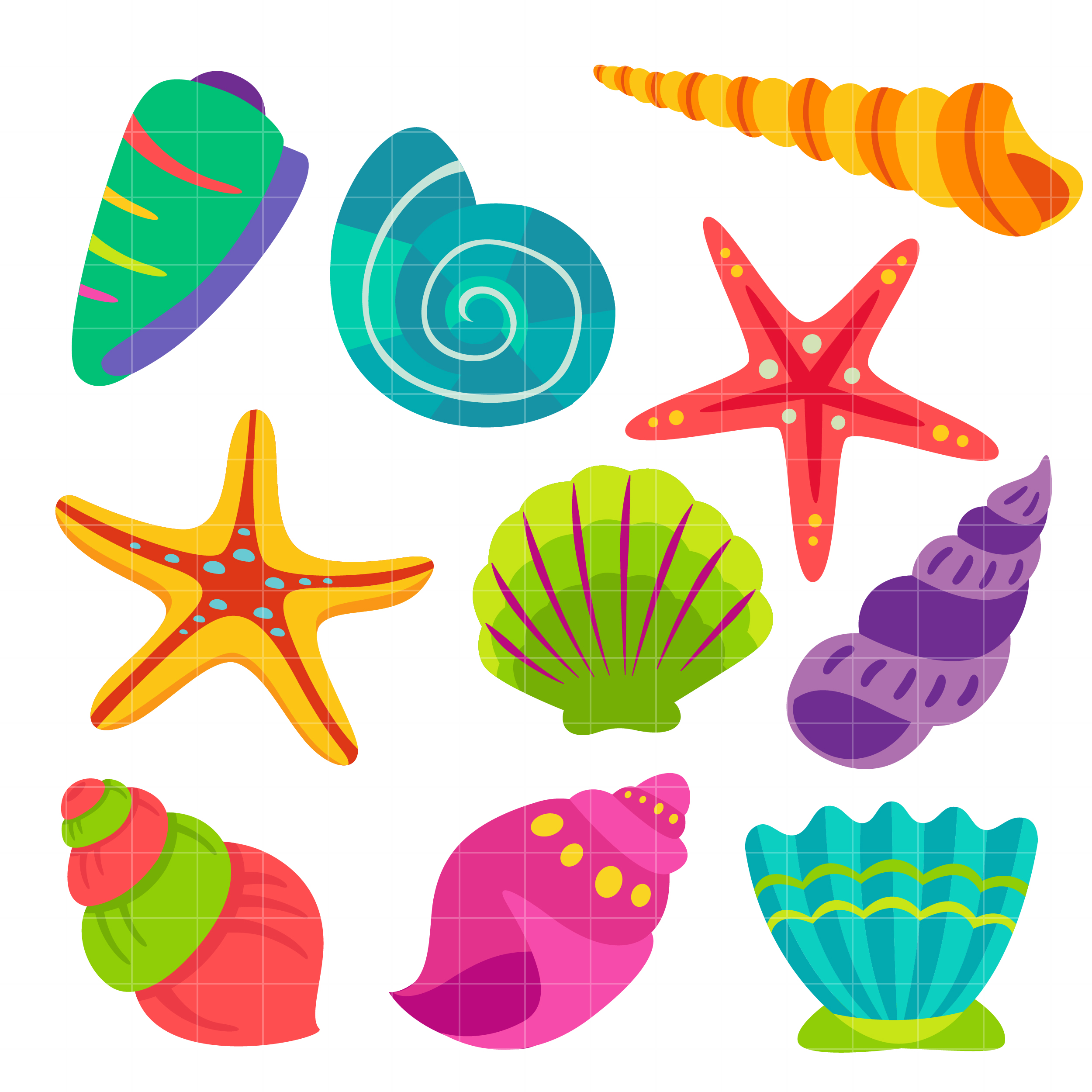 Clip art sea shells