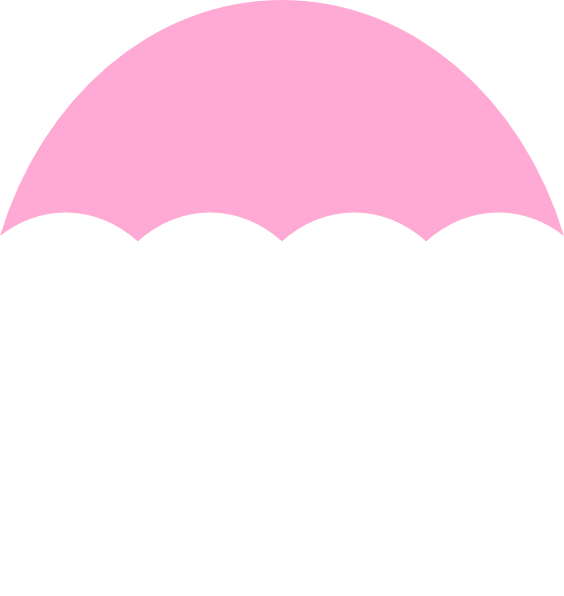 Pink Umbrella Icon - Symbol of Protection and Coverage