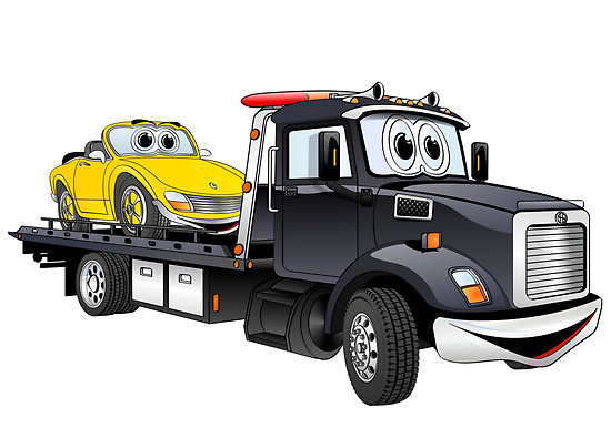 red tow truck clipart